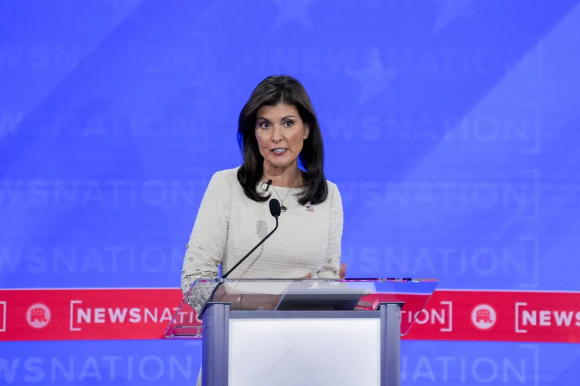 Republican presidential candidate Nikki Haley has risen in polls and drawn increased interest from donors.
