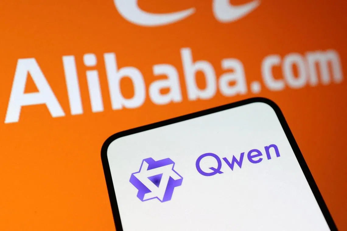 Qwen and Alibaba logos are seen in this illustration taken, January 29, 2025. REUTERS/Dado Ruvic/Illustration