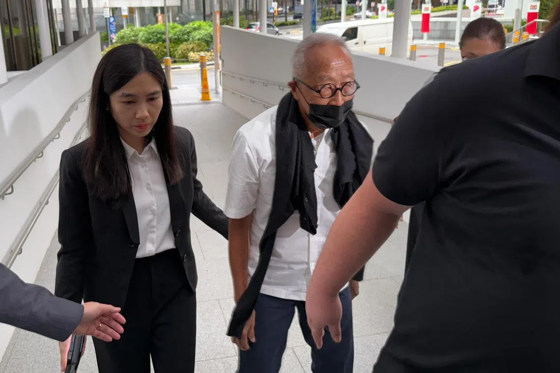 Ong Beng Seng, who founded HPL and remains its controlling shareholder, arriving at the State Courts on Aug 4, 2025.