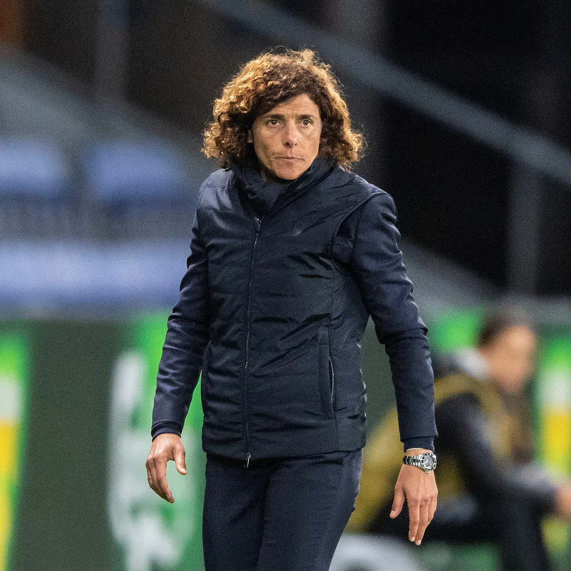 Football Soccer - Brondby v Juventus - UEFA Women's Champions League Round Of 32 Second Leg - Brondby Stadium, Brondby, Denmark - September 26, 2018. Rita Guarino, coach of Juventus, during the game. Ritzau Skanpix/Anders Kjaerbye via REUTERS