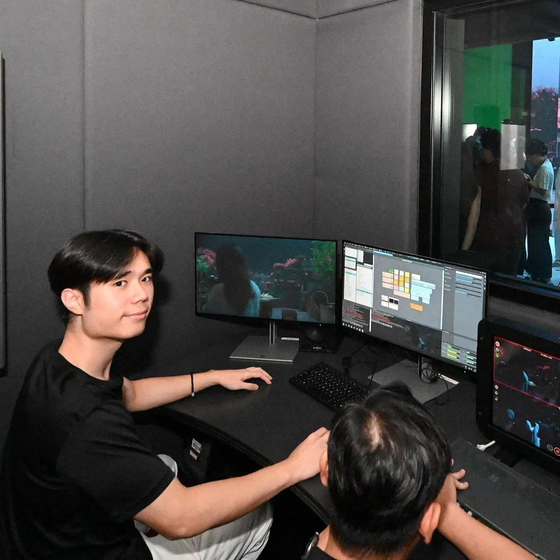 Picture of Mr Choy Yu Feng , 19, Year 3 Animation and Visual Effects from Nanyang Polytechnic. 

Background story : Nanyang Polytechnic is launching its new BeyondReality Studio, Singapore’s first media production facility that features a unique 3-in-1 setup of motion capture, green screen, and LED volume virtual production under one roof.