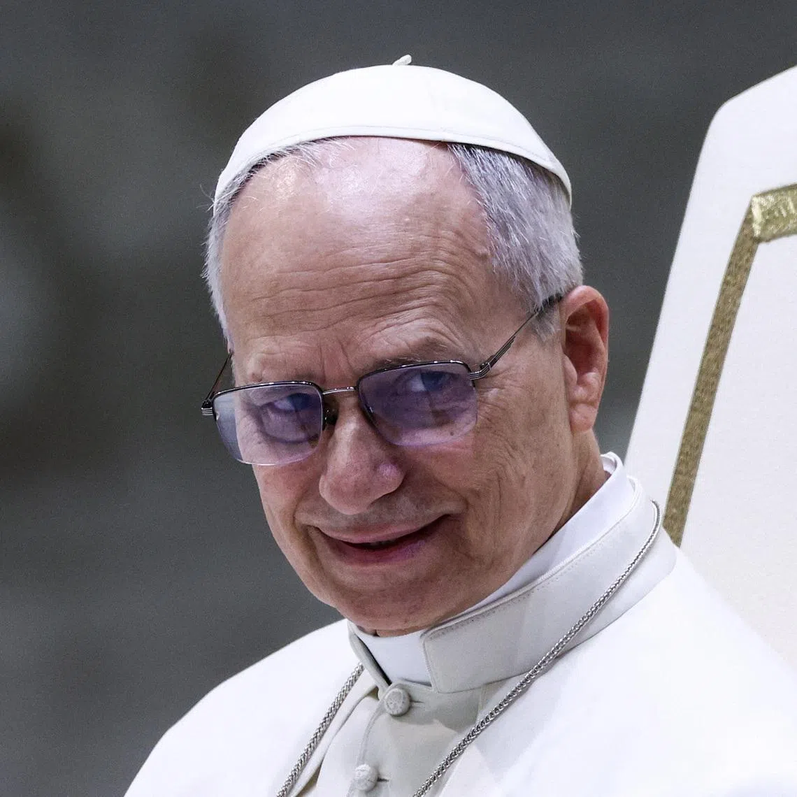 Pope Leo XIV attends the weekly general audience at the Paul VI hall at the Vatican, January 28, 2026. REUTERS/Guglielmo Mangiapane