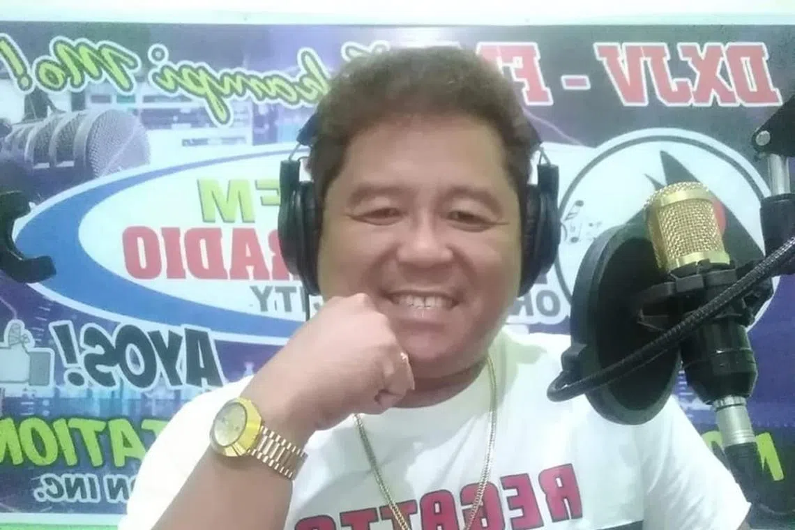 Mr Juan Jumalon was in his home-based radio station on the southern island of Mindanao when a gunman shot him in the head.