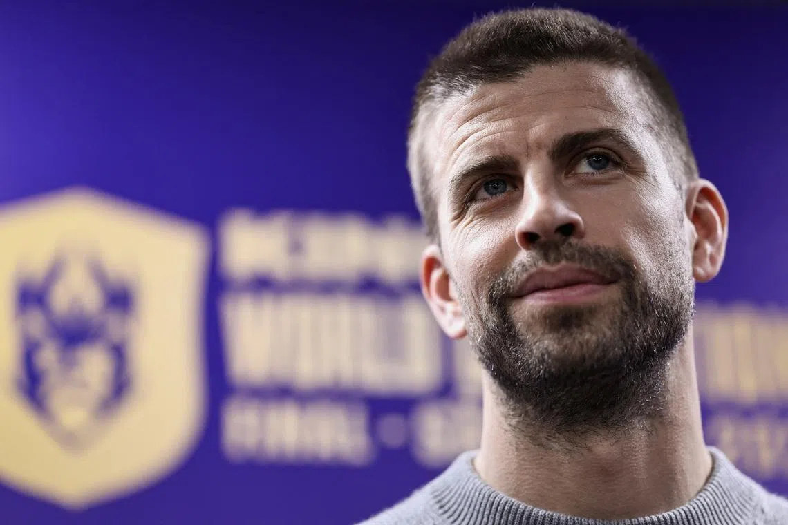 Gerard Pique attends a press conference in Sao Paulo, Brazil, January 16, 2026. REUTERS/Amanda Perobelli