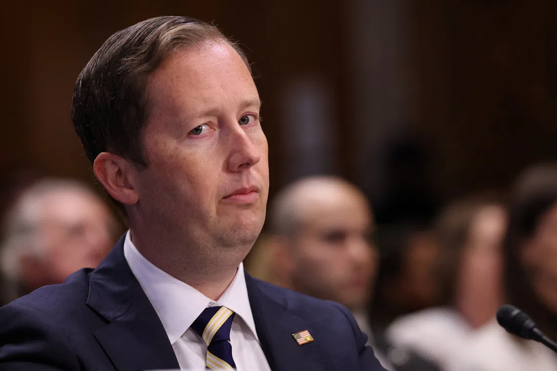 Sergio Gor testifies before a Senate Foreign Relations Committee hearing on nominations on Capitol Hill in Washington, D.C., U.S., September 11, 2025. REUTERS/Jonathan Ernst
