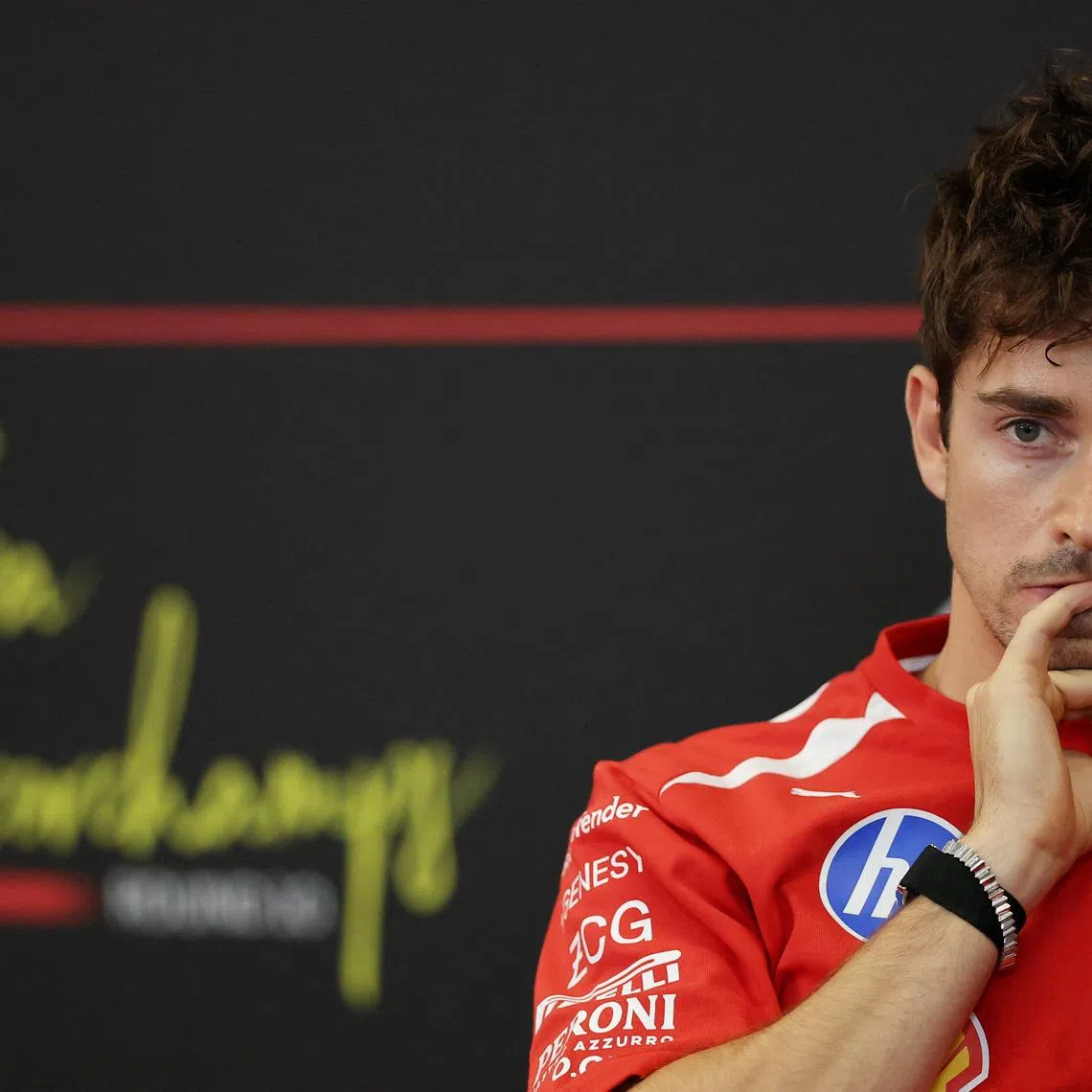 Formula One F1 - Belgian Grand Prix - Circuit de Spa-Francorchamps, Stavelot, Belgium - July 16, 2026 Ferrari's Charles Leclerc during the press conference ahead of the Belgian Grand Prix REUTERS/Christian Hartmann