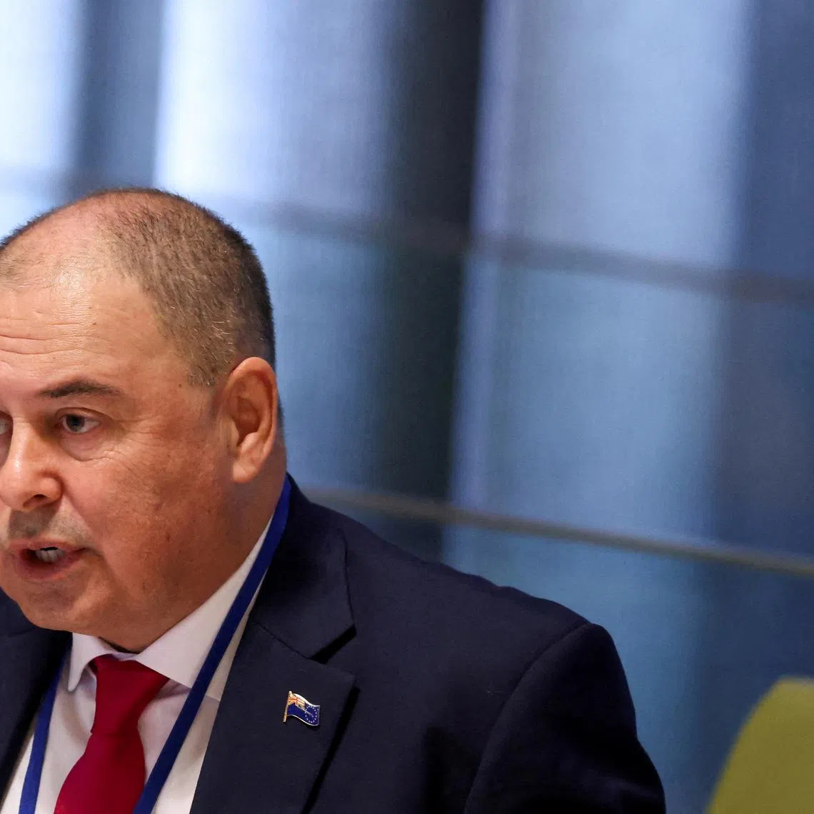 FILE PHOTO: Prime Minister of the Cook Islands Mark Brown speaks during the Sustainable Development Goals (SDG) Summit at United Nations headquarters in New York City, New York, U.S., September 18, 2023. REUTERS/Caitlin Ochs