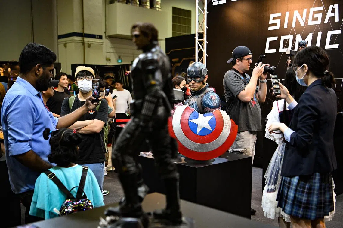 Attendees at Singapore Comic Con at Sands Expo and Convention Centre on Dec 10, 2022. 