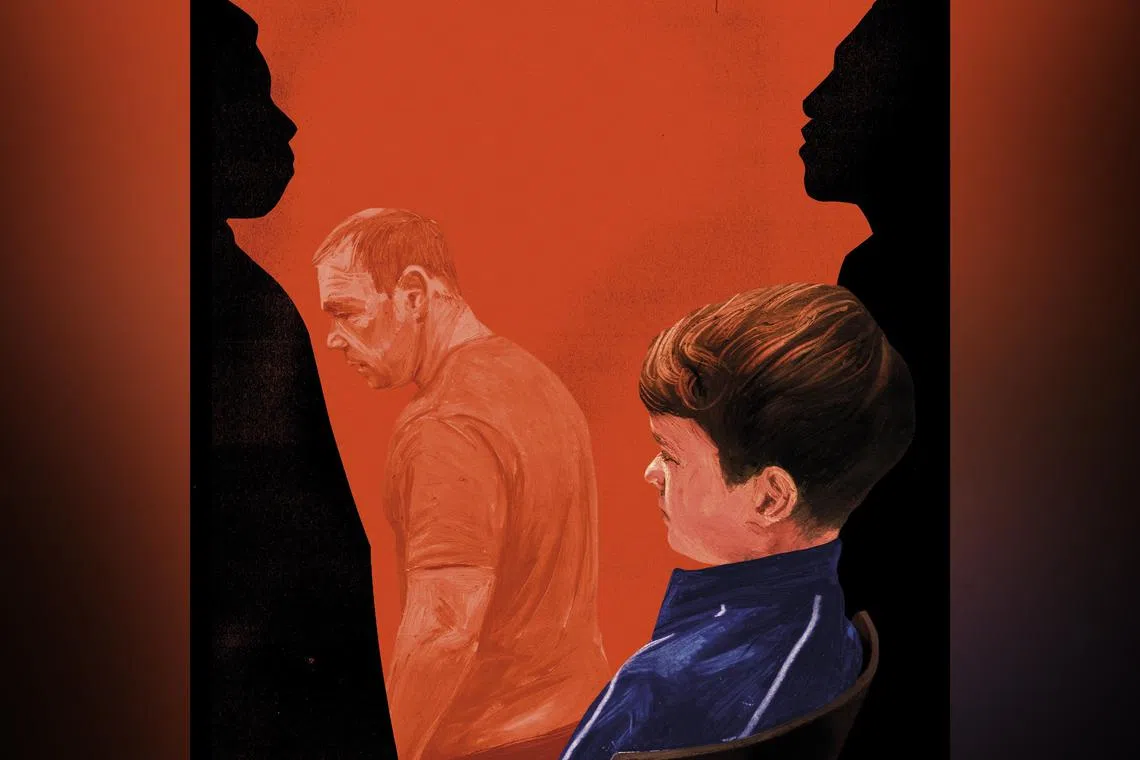 Early on in Adolescence, a father and son sit in a room at a police station because the son has been accused of murder. During that long first day in the police station, Eddie makes very little physical contact with his son Jamie.