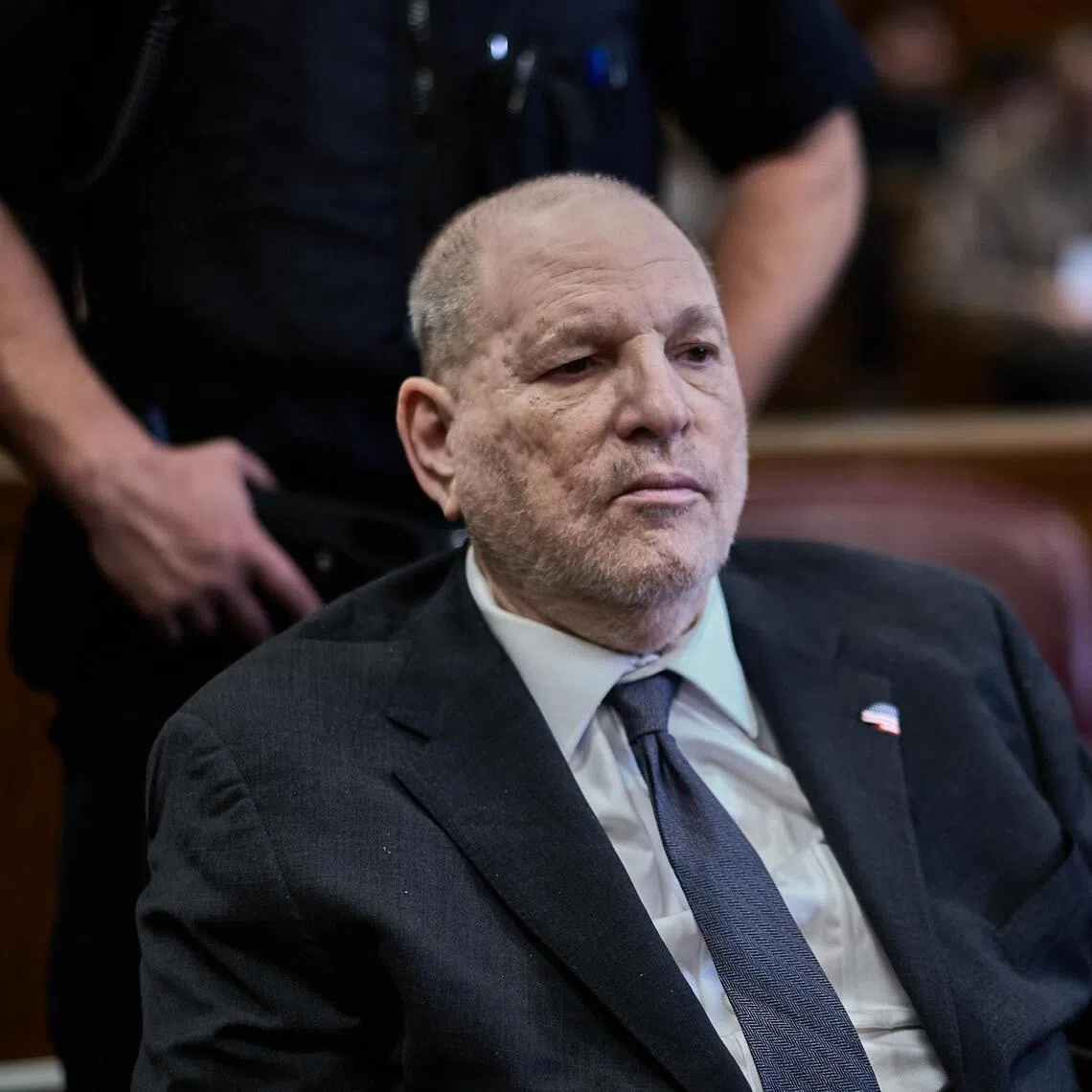 Harvey Weinstein appears during a hearing in Manhattan Supreme Court in New York on March 4.