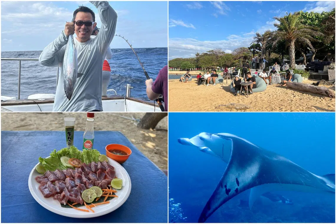 The real magic of the writer's weekend in Bali was not in the dives, the catch, or the brunches, but in the chatting, laughing and bonding with his two sons.