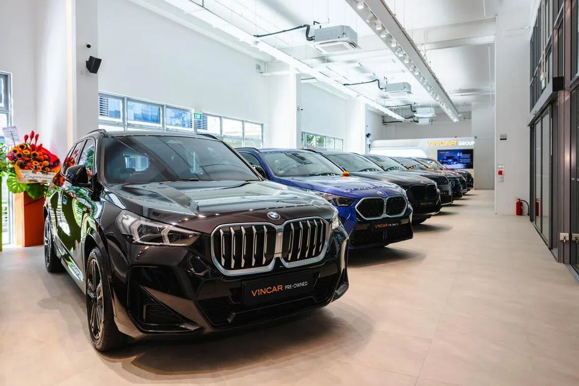 Vincar Group’s renovated pre-owned car showroom at The Alexcier on Alexandra Road.