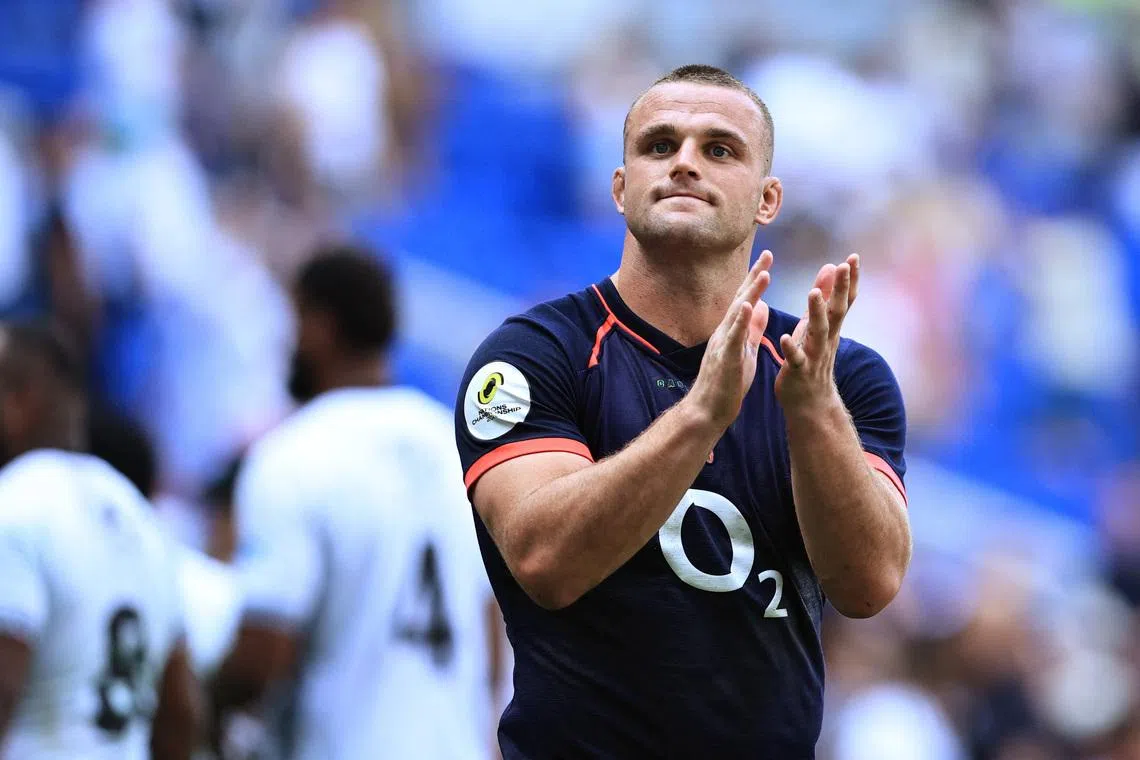 Rugby Union - Nations Championship - Fiji v England - Hill Dickinson Stadium, Liverpool, Britain - July 11, 2026 England's Ben Earl applauds fans after the match Action Images via Reuters/Craig Brough
