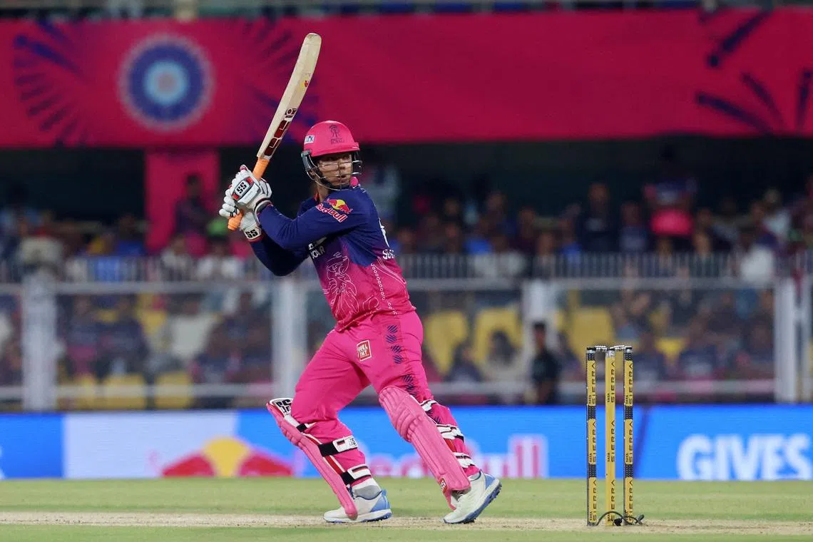 Cricket - Indian Premier League - IPL - Rajasthan Royals v Mumbai Indians - Assam Cricket Association Stadium, Guwahati, India - April 7, 2026 Rajasthan Royals' Vaibhav Sooryavanshi in action REUTERS/Sahiba Chawdhary