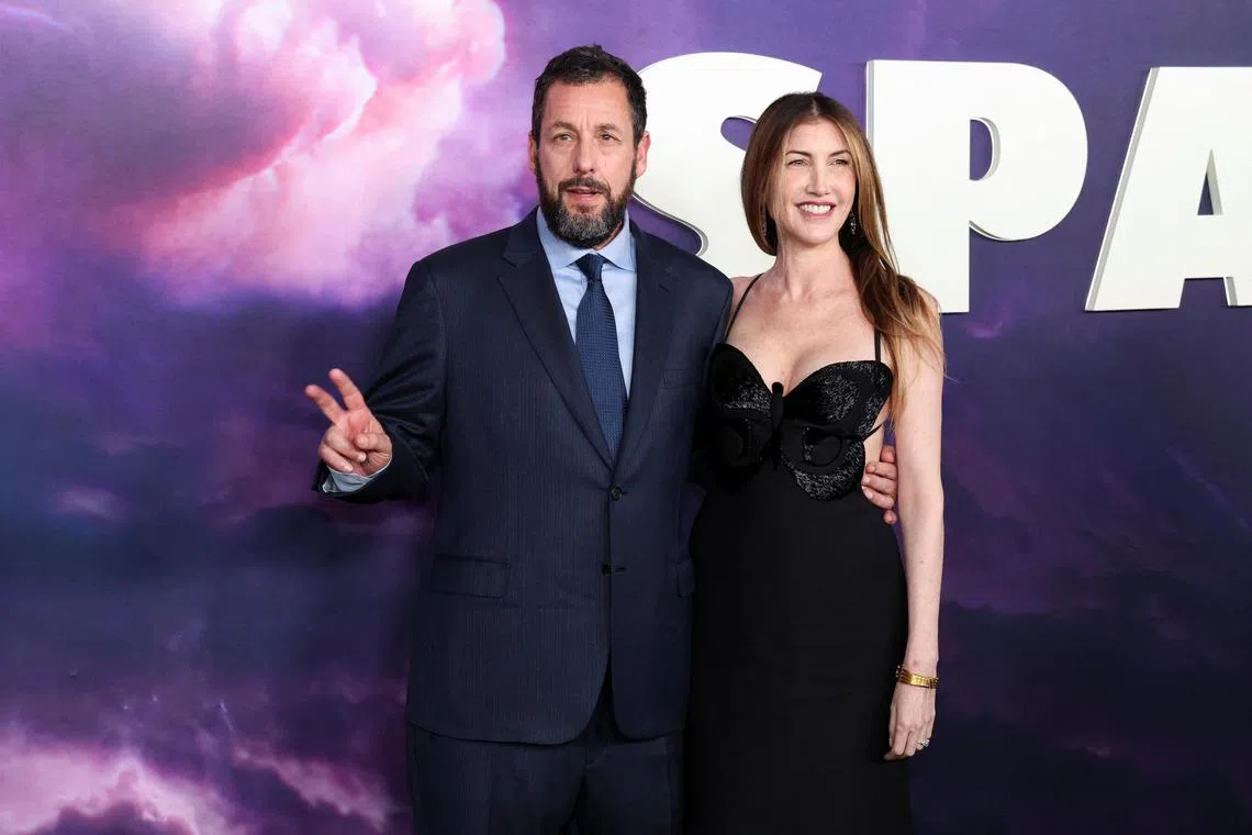 Adam Sandler and his wife Jackie attend a special screening of the film Spaceman at The Egyptian Theatre in Los Angeles, California, U.S. February 26, 2024. REUTERS/Mario Anzuoni
