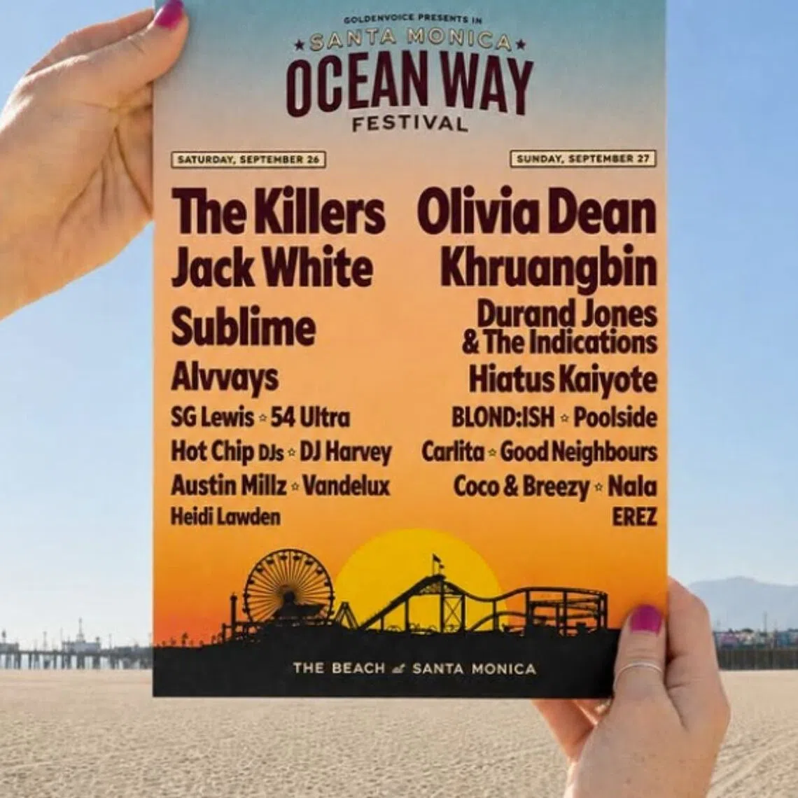 The two-day Ocean Way Festival had been planned for later in September in Santa Monica.