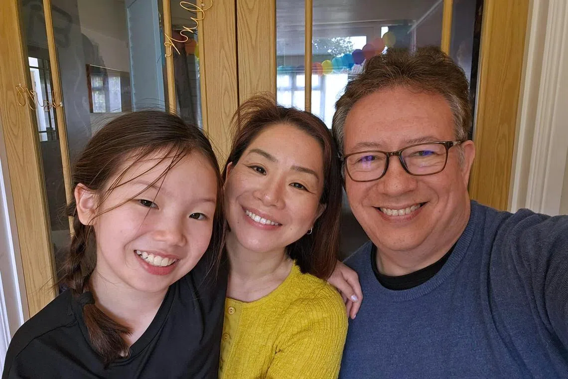 jtwired25 - Psychotherapist Elena Ho, 49, received a diagnosis for ADHD in 2021. She is pictured here with her daughter Penelope Delbridge and husband Kenn Delbridge.
Source: Courtesy of Elena Ho