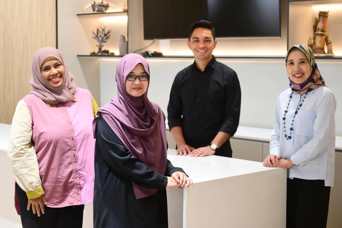 (From left) Ms Saleemah Ismail, executive director of New Life Stories, Dr Siti Nur Alaniah, Mr Didicazli Cindy and Ms Aidaroyani Adam, at the Malay/Muslim Organisation Rehabilitation Network forum on Sept 25.