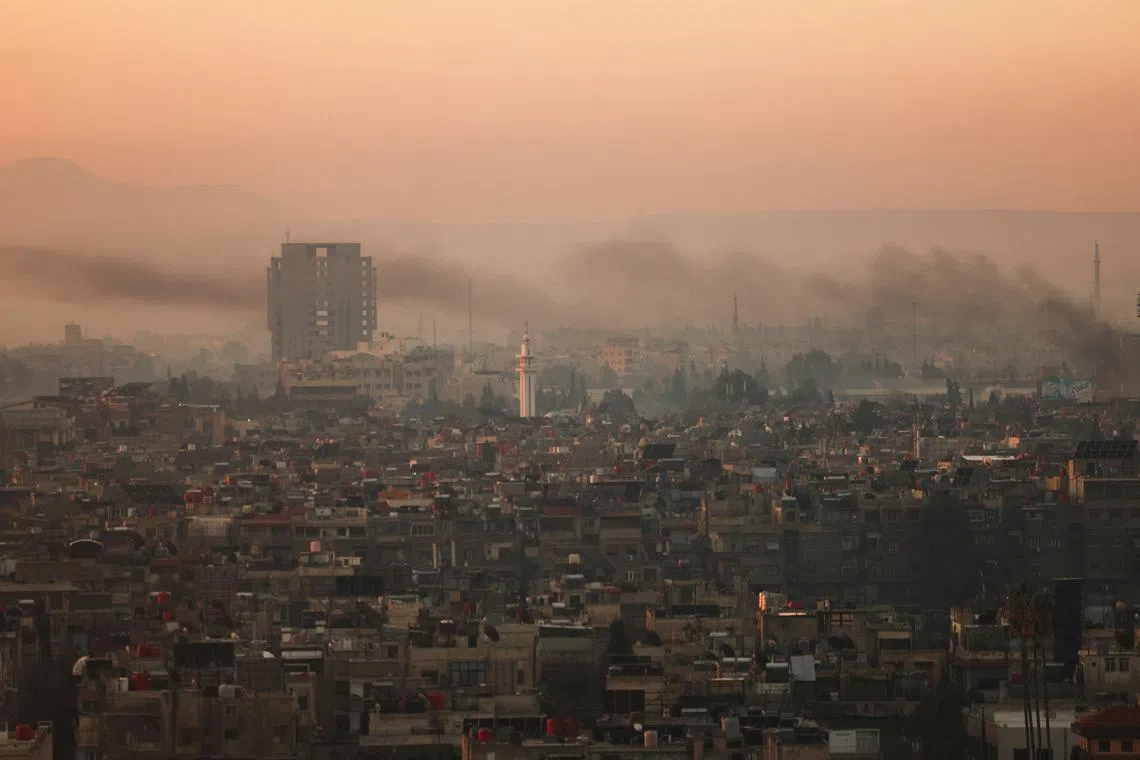 FILE PHOTO: A general view of the city during the year's first sunrise on New Year's Day, after the ousting of Syria's Bashar al-Assad, in Damascus, Syria, January 1, 2025. REUTERS/Amr Abdallah Dalsh/File Photo