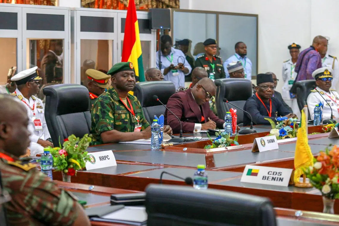 West African army chiefs met for two days in Ghana’s capital Accra to plan the logistics of a military intervention in Niger.