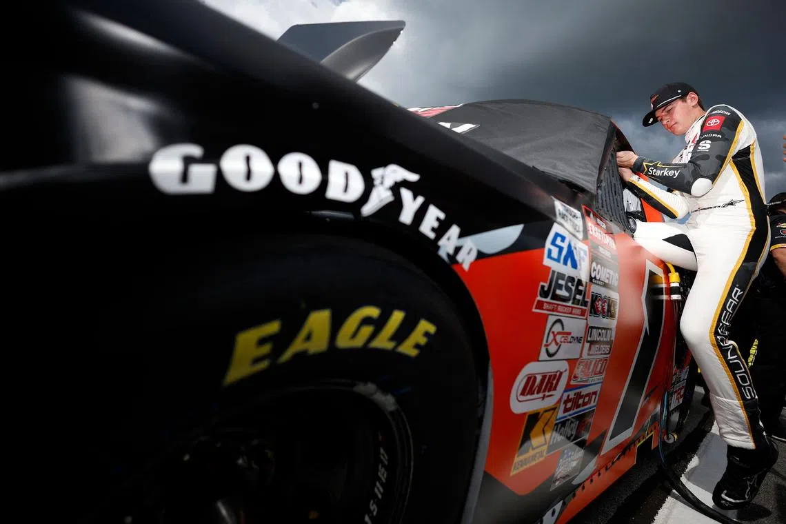 William Sawalich took pole at Talladega Superspeedway on Oct 4, 2024 in Alabama in the Craftsman Truck Series. He made 13 career starts and had three top-10 finishes.