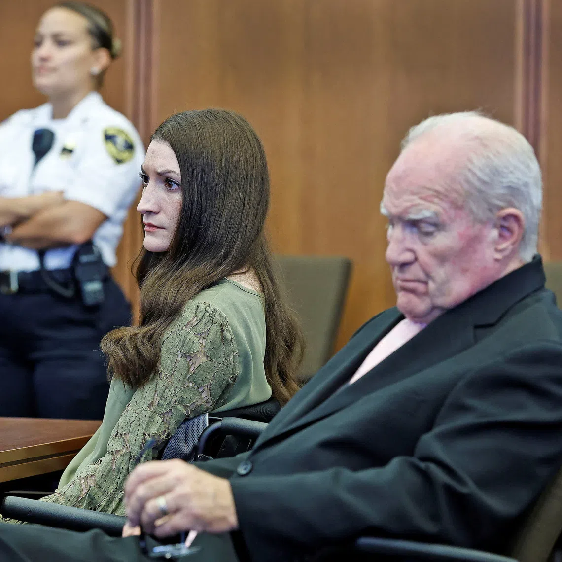 Defendant Lindsay Clancy and attorney Kevin Reddington listen to the judge declare a mistrial, in Plymouth, U.S., September 4, 2026. Greg Derr/Pool via REUTERS