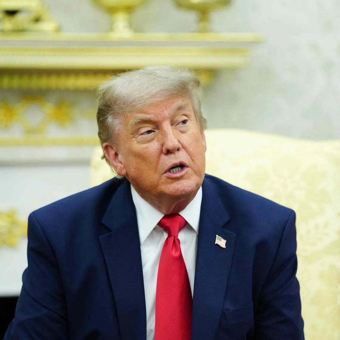 US President Donald Trump speaks during a meeting with NATO Secretary General Mark Rutte in the Oval Office of the White House in Washington, DC, on June 24, 2026. (Photo by Aaron Schwartz / AFP)