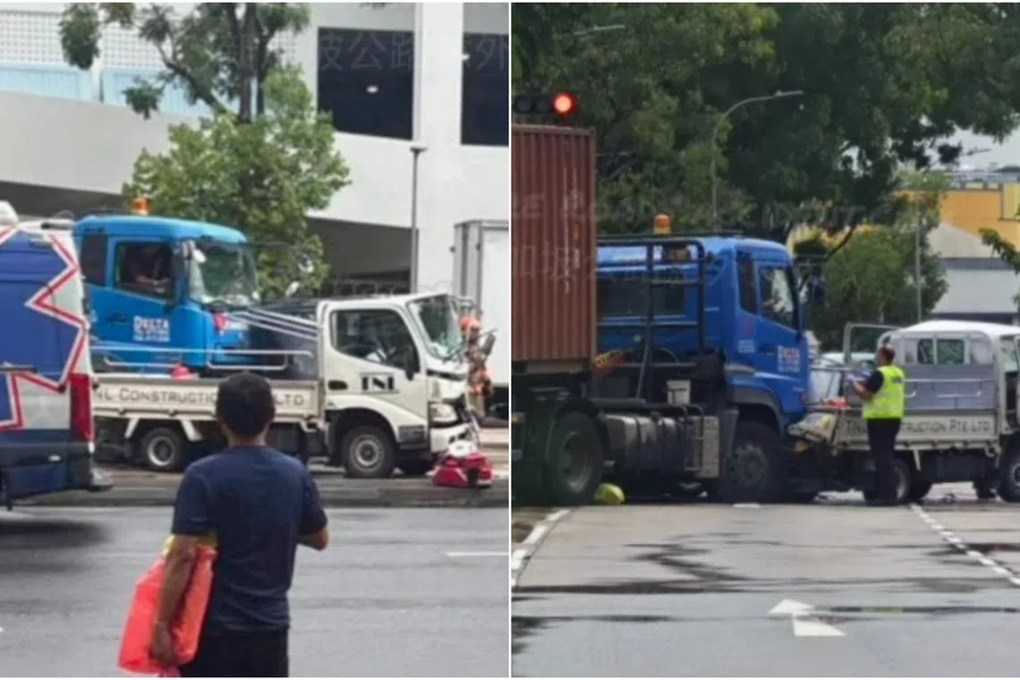 The accident involved three lorries, one van and one trailer, added the police. 