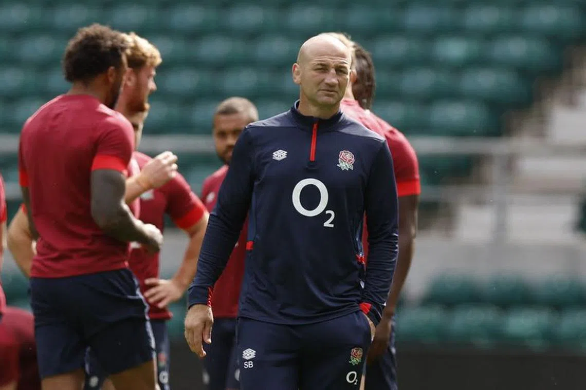 Rugby Union - England Training - Twickenham Stadium, London, Britain - August 25, 2023 England head coach Steve Borthwick during training Action Images via Reuters/Andrew Couldridge/File photo