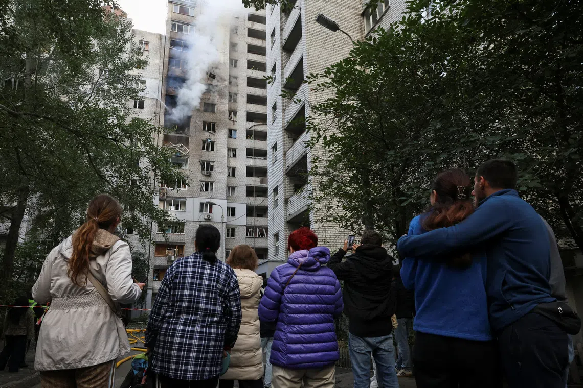 Russian drone hits central Kyiv killing a child, injuring at least seven people, Ukrainian officials say