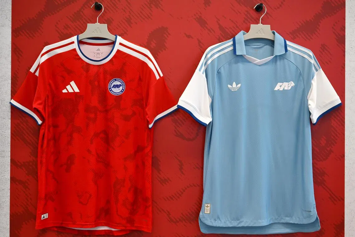 The home kit (left) sports the iconic all-red look, while the away kit will bring back the Coventry blue colours donned by the team who won the 1977 Malaysia Cup.
