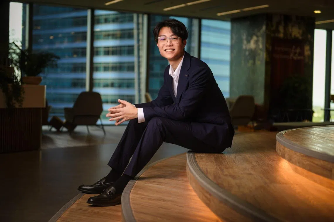 Final-year student at the National University of Singapore Tang Jia Hao joined Prudential Financial Advisers in February and appreciates the time given to transition to working life. PHOTO: PRUDENTIAL