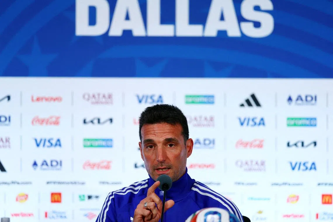 Argentina coach Lionel Scaloni admitted he was still coming to terms with the impact of hydration breaks.
