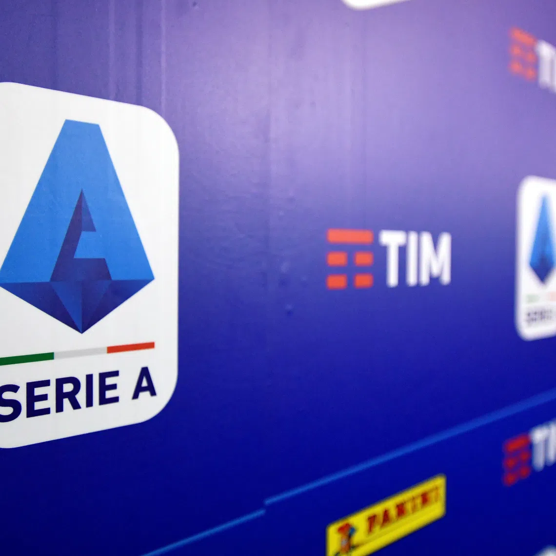 FILE PHOTO: A logo of Italy's Lega Serie A is seen in Milan, Italy, December 17, 2019. REUTERS/Flavio Lo Scalzo/File photo