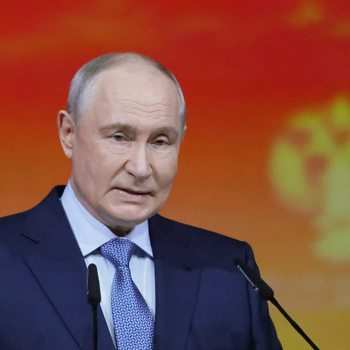 Russian President Vladimir Putin speaks at the 12th St. Petersburg International United Cultures Forum in Saint Petersburg, Russia, September 25, 2026. REUTERS/Anastasia Barashkova