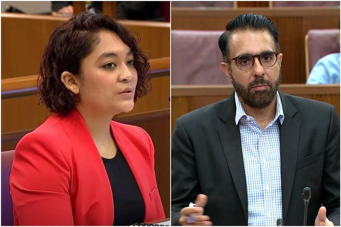 The charges relate to Pritam Singh's (right) lying controversy involving his party’s former Sengkang GRC MP Raeesah Khan.