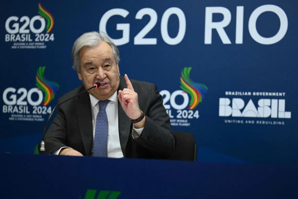 UN Secretary-General Antonio Guterres called on the G-20 to “lead by example”.