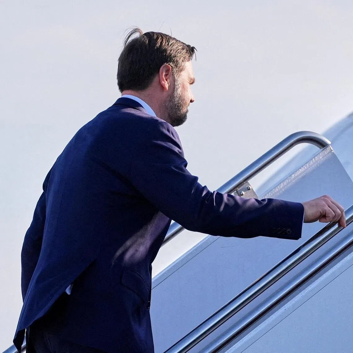 US Vice-President J.D. Vance heading to Pakistan for talks with Iran, aboard Air Force Two on April 10.