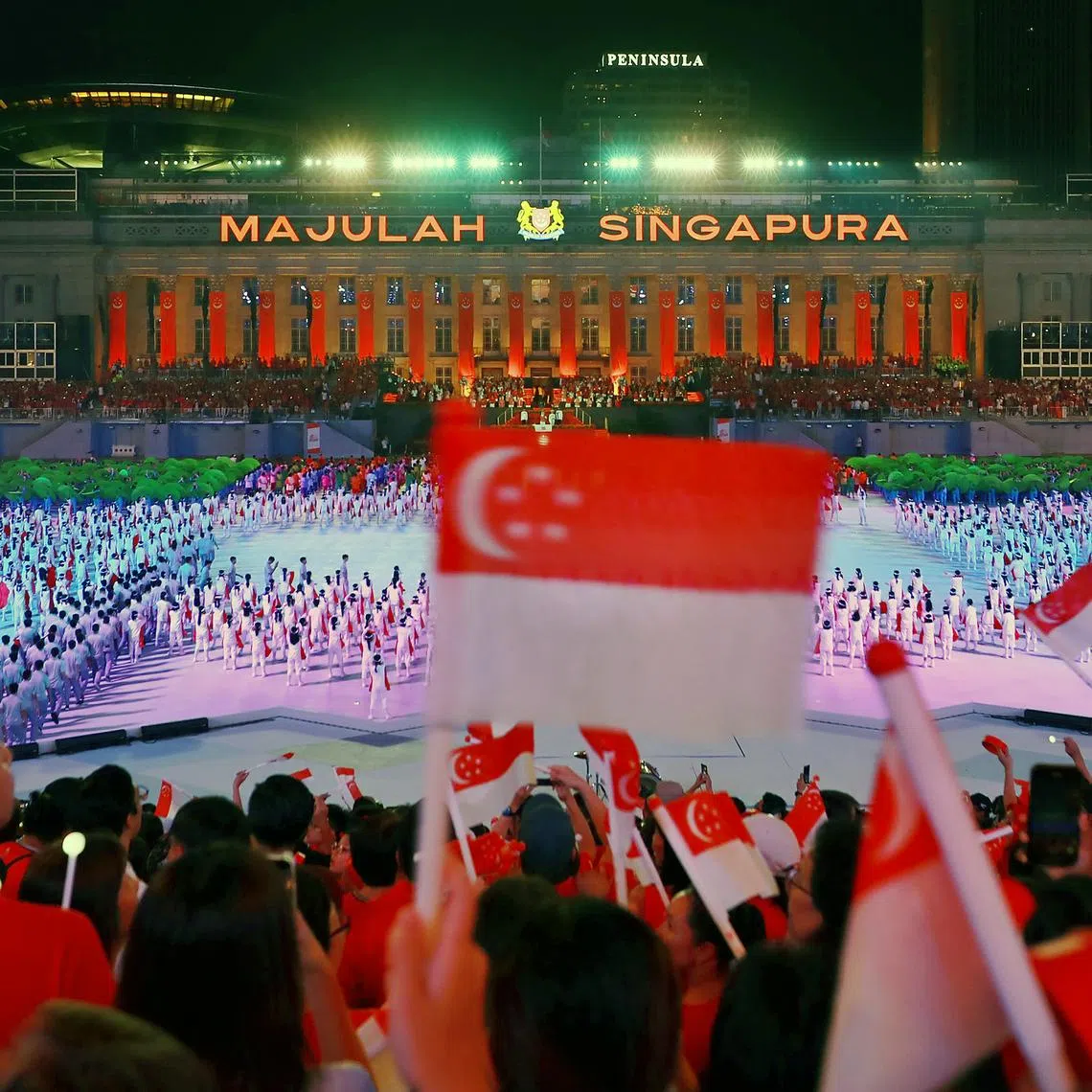 Only authorised vehicles will be allowed access to closed roads during the National Day Parade National Education Shows at the Padang.