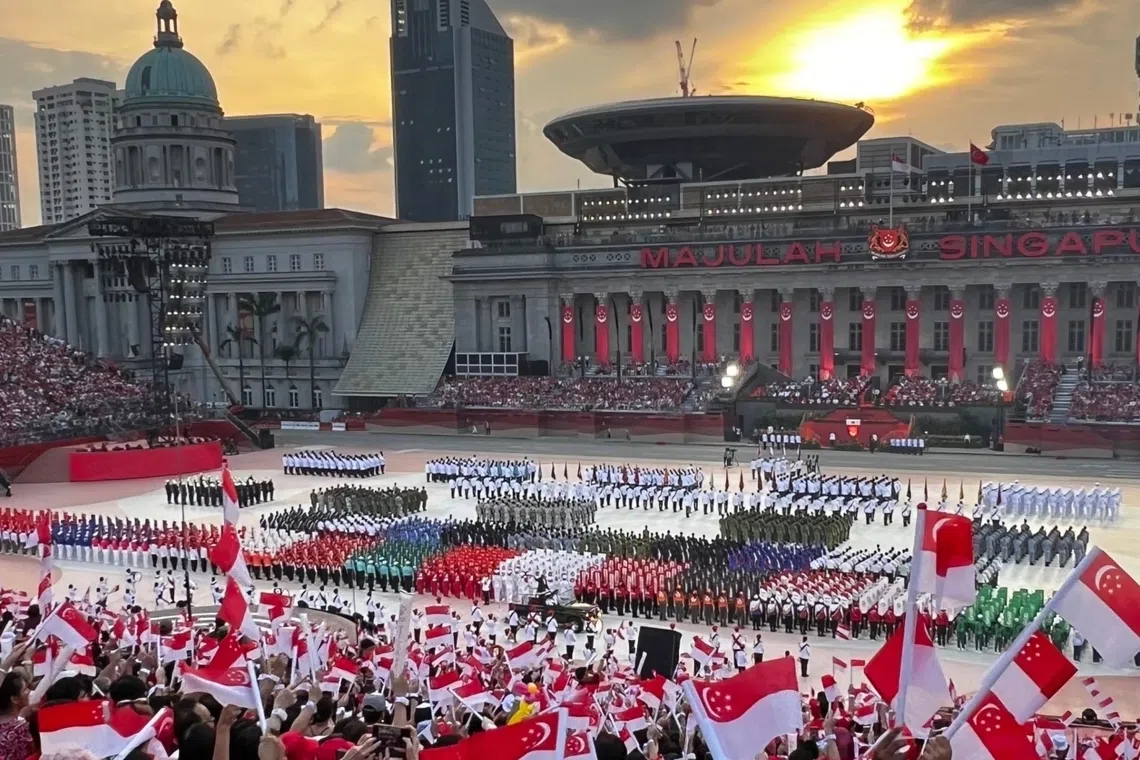 The view from the writer's seat at this year's NDP.