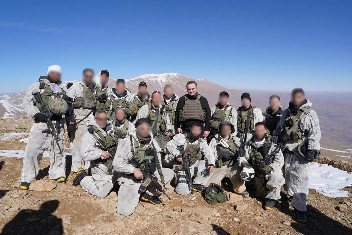 Defence Minister Israel Katz visited troops on Mount Hermon, in southern Syria.