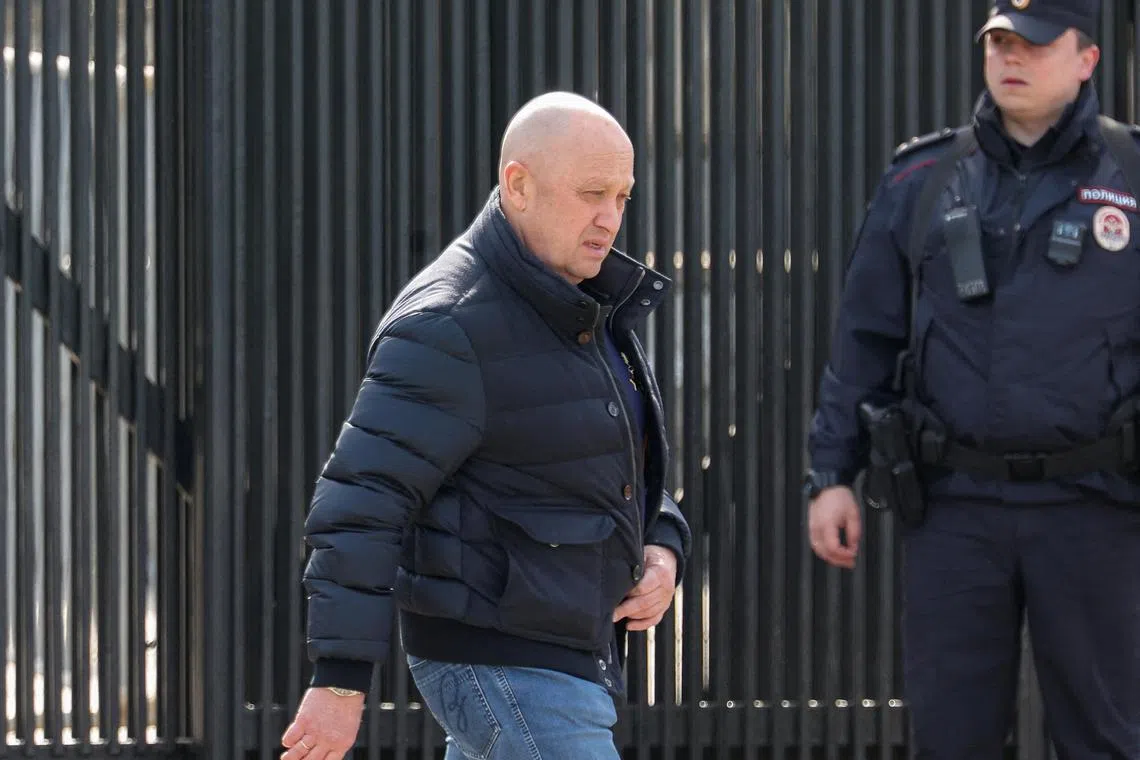 FILE PHOTO: Founder of Wagner private mercenary group Yevgeny Prigozhin dismissed Moscow's claims as "absurd science fiction".