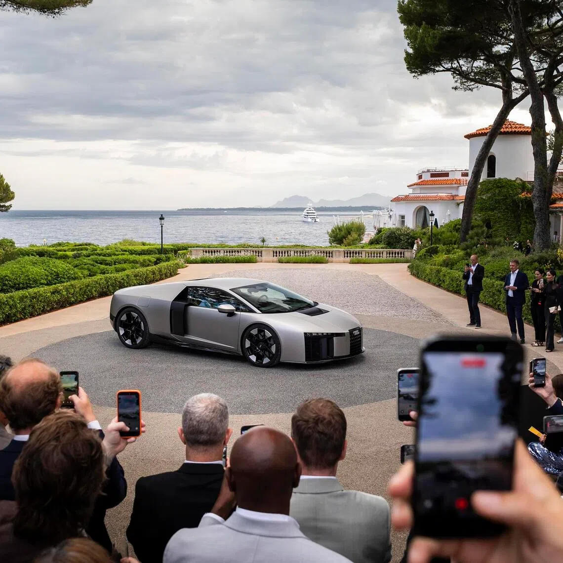 Audi presented the Nuvolari, its first supercar with a high-performance hybrid powertrain, at the Cote d’Azur in France in June.