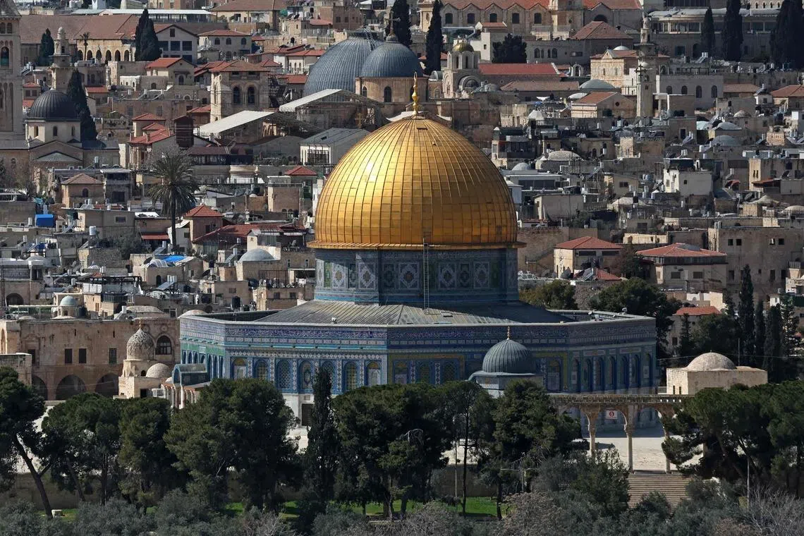 Israel has shut all holy sites, including the Al-Aqsa Mosque (pictured), in east Jerusalem’s Old City for security reasons.