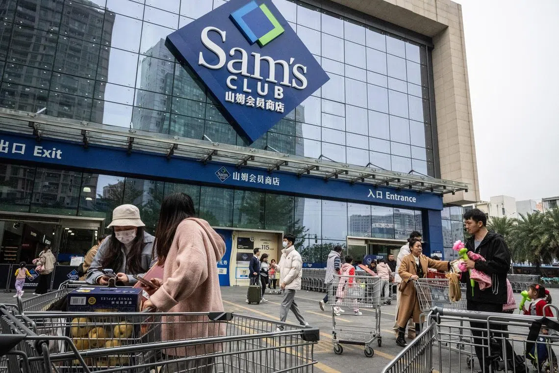 Walmart has done well in China, in part because of the popularity of its SamÕs Club warehouse stores.