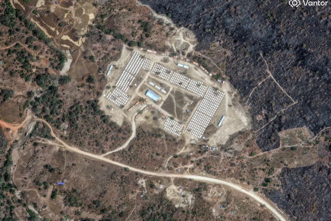 Satellite imagery shows a camp with hundreds of tents in Benishangul-Gumuz, Ethiopia, January 22, 2026. Vantor/Handout via REUTERS