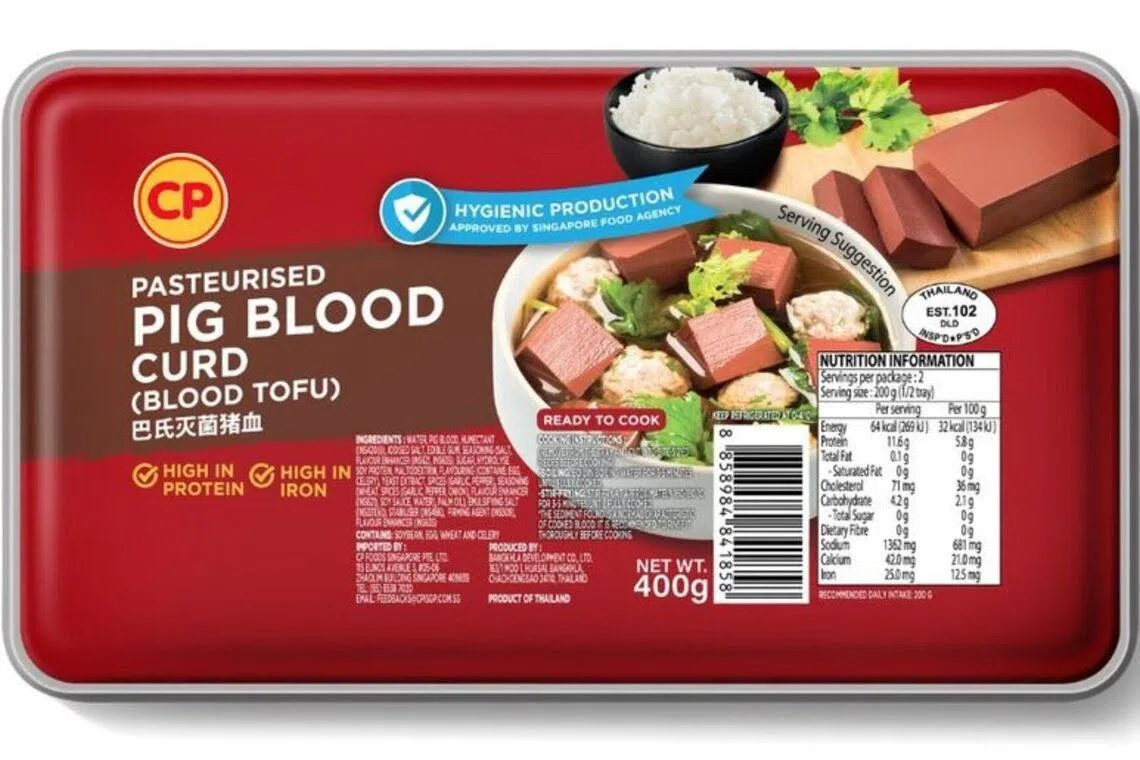 Pig blood products return to some Singapore restaurants after nearly three decades