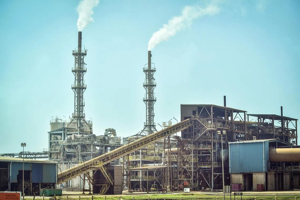 Australian mining giant Lynas' facility, the world's largest single rare earths processing plant, in Gebang, Malaysia.