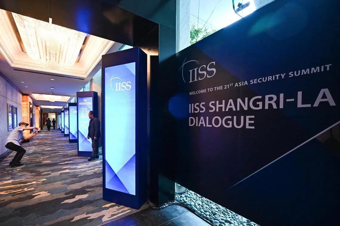 ST20240530-202474180575-Lim Yaohui-pixshang/

The walkway leading to the ballrooms of Shangri-La Hotel on May 30, 2024, in the lead up to the IISS Shangri-La Dialogue 2024. 

The IISS Shangri-La Dialogue is Asia's premier defence summit. It’s a unique meeting where ministers debate the region’s most pressing security challenges, engage in important bilateral talks and come up with fresh approaches together. The 2024 event will take place in Singapore on 31 May to 2 June.

(ST PHOTO: LIM YAOHUI)