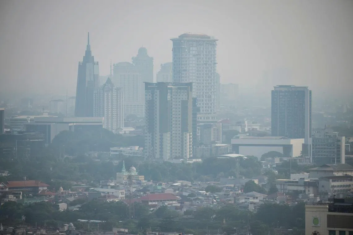 Skyscrapers are shrouded in haze in Jakarta on May 7. The worst haze years have been when El Niño and IOD have coincided.
